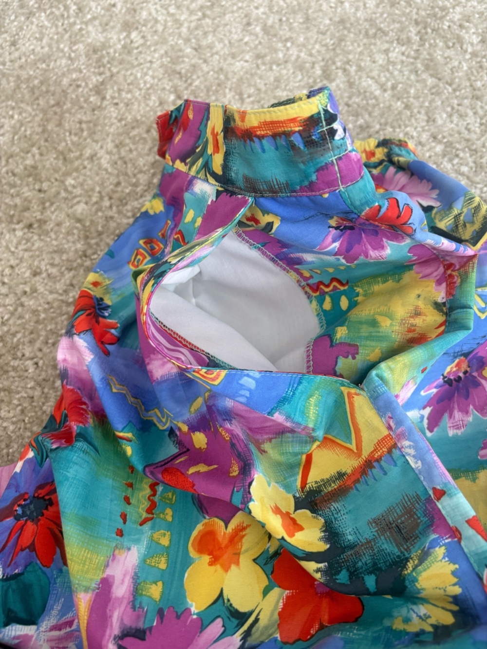 Vintage Men’s Pleated Shorts Vibrant Funky Colorful Floral Geometric Print 28 - Picture 5 of 10